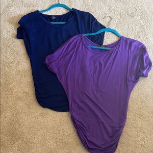 Two casual wear ruched side t shirts